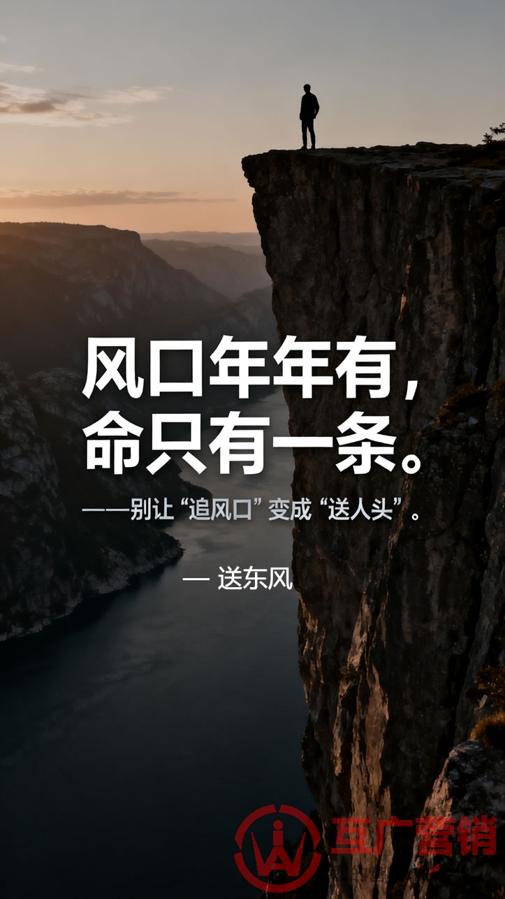 “风口年年有,命只有一条。”——别让“追风口”变成“送人头”。