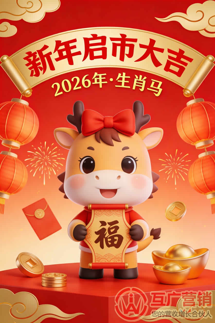 互广新年启市大吉海报 互广新年启市大吉海报